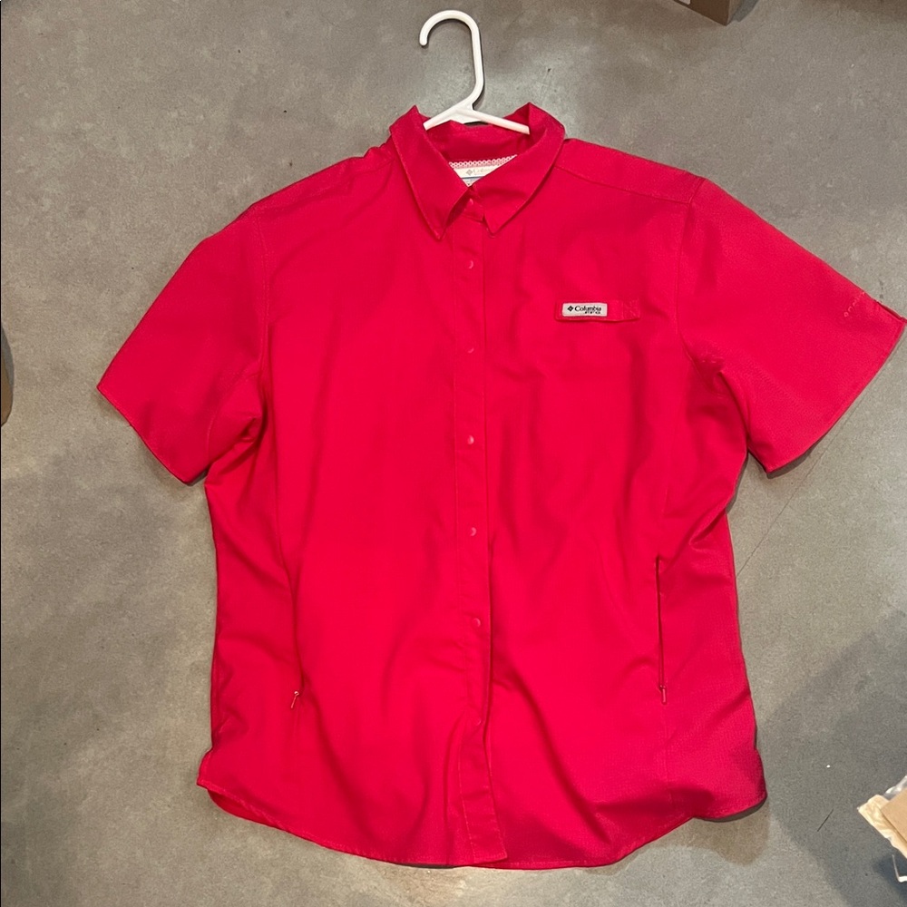 Columbia Women's Magenta Button-Down Shirt